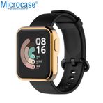 Microcase Xiaomi Mi Watch Lite Önü Kapalı Tasarım Yumuşak Silikon Kılıf - Rose Gold