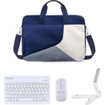 Microcase Xiaomi Pad 8 / Pad 8 Pro Için Macbook Çantası+Türkçe Bluetooth Klavye+Mouse+Tablet Standı Beyaz AL5164