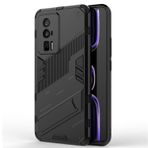 Microcase Xiaomi Poco F5 Pro/Redmi K60 / K60 Pro Matrix Serisi Armor Standlı Perfect Koruma Kılıf - Siyah AL3416