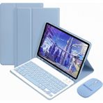 Microcase Xiaomi Poco Pad M1 12.1 Inch Tablet Için Bluetooth Klavye ve Mouse + Kılıf Bkk6 - Mavi