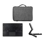 Microcase Xiaomi Poco Pad M1 12.1 Inch Tablet ile Uyumlu Toucpad Bluetooth Klavye + Tablet Standı - Siyah AL5183