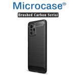 Microcase Xiaomi Poco X3 GT Brushed Carbon Fiber Silikon Kılıf - Siyah