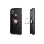 Microcase Xiaomi Redmi 6 Yüzük Standlı Armor Siyah Silikon Kılıf