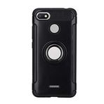 Microcase Xiaomi Redmi 6A Yüzük Standlı Armor Siyah Silikon Kılıf