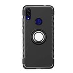 Microcase Xiaomi Redmi 7 Yüzük Standlı Armor Siyah Silikon Kılıf