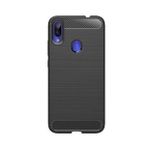 Microcase Xiaomi Redmi Note 7S Brushed Carbon Fiber TPU Siyah Silikon Kılıf