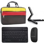 Microcase Xiaomi Redmi Pad 2 11 Inch ile Uyumlu Tablet Çanta+Bluetooth Klavye+Mouse+Tablet Standı SIYAH-AL4840 - Siyah - Sarı - Kırmızı