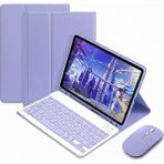 Microcase Xiaomi Redmi Pad 2 Pro 12.1 Inch Tablet Için Bluetooth Klavye ve Mouse + Kılıf Bkk6 - Mor