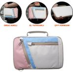 Microcase Xiaomi Redmi Poco Pad 12.1 inch Tabletler için Omuz Askılı El Tutacaklı Universal Sleeve Taşıma Çantası AL4346 Pembe Mavi Krem