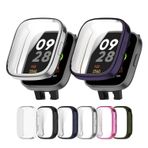 Microcase Xiaomi Redmi Watch 3 Ekran Korumalı Sert Rubber Kılıf - -AL3173 (Şeffaf)