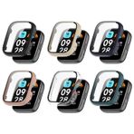 Microcase Xiaomi Watch 3 Active 1.83 inch Ekran Korumalı Sert Rubber Kılıf - AL3173 (Pembe)