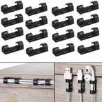 Microcase Yapışkanlı Kablo Sabitleyici Düzenleyici Çok Amaçlı Kablo Toparlayıcı Klips SET-AL4552 16 Adet - Şeffaf