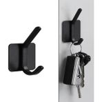 Microcase Yapışkanlı Metal Banyo Mutfak Eşya Havlu Vb. Ürün Askılığı -AL4618 1 Adet - Siyah