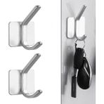 Microcase Yapışkanlı Metal Banyo Mutfak Eşya Havlu Vb. Ürün Askılığı - AL4618 2 Adet - Gümüş