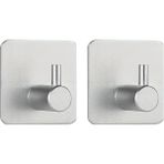 Microcase Yapışkanlı Metal Banyo Mutfak Eşya Havlu Vb. Ürün Askılığı - AL4619 2 Adet - Gümüş