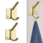 Microcase Yapışkanlı Metal Banyo Mutfak Eşya Havlu Vb. Ürün Askılığı Siyah -AL4618 2 Adet (Gold)