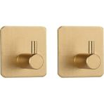Microcase Yapışkanlı Metal Banyo Mutfak Eşya Havlu Vb. Ürün Askılığı Siyah -AL4619 2 Adet - Gold