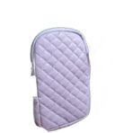 Microcase YB Collection Kapitone Yumuşak Deri Kumaş Zincir Boyun Askılı Kadın Çantası Telefon Cüzdan Kimlik Lila AL3943
