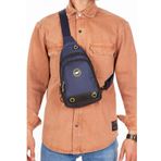 Microcase YB Collection Unisex Body Bag Su Geçirmez Kumaş Kulaklık Çıkışlı Çapraz Omuz Göğüs Çantası Lacivert AL3872