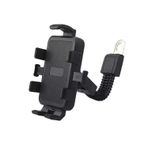 Microcase ZR661 360 Derece Döner Bisiklet Scooter Motor Aynadan Telefon Tutucu AL4574 Siyah