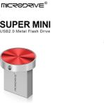 Microdrive 32Gb. 2.0 Süper Mini Usb Flash Bellek Orjinal Metal Sağlam Minik - Kırmızı - 32 GB