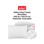 Microfiber Silikon Elyaf Yastık 800 gr 50x70 Makinede Yıkanabilir Silikon Yastık
