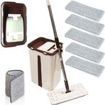 Microfiber Tablet Mop 5 Paspaslı Temizlik Seti 6+6=12 Lt Kova+Metal Sap Yılın 1 Numara Temizlik Seti