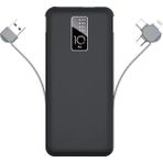 Micro/lightning/type-c Kablo 10000 Mah Powerbank Led Işıklı Pil Göstergeli Güvenli Batarya Siyah