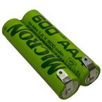 Micron 600 Mah Aaa İnce Pilden Puntalı Tekli 2.4 V Tıraş Makinesi Pili Bataryası