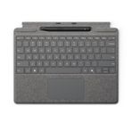Microsoft Pro 9 ve Pro 8, Alcantara Malzeme, Platin için İnce Kalem 2 Paketi ile Surface Pro Klavye