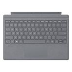 Microsoft Surface Go Tablet Uyumlu Alcantara Signature Type Cover İngilizce Klavye - Gri