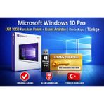 Microsoft Windows 10 Pro USB 16GB Kurulum Paketi + Lisans Anahtarı | Ömür Boyu | Türkçe