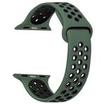 Microsonic 25981 Apple Watch Series 2 38 mm Yeşil Siyah Yeşil Rainbow Sport Band Kordon