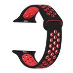 Microsonic 25992 Siyah Kırmızı Apple Watch Series 2 38 mm Rainbow Sport Band Akıllı Saat Kordonu