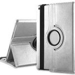 Microsonic 360 Rotating Stand Deri iPad 5 Gümüş Kılıf