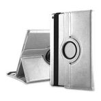 Microsonic 360 Rotating Stand Deri iPad Air 2 Gümüş Kılıf