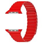 Microsonic 42 mm Kırmızı Apple Watch Series 2 Twist Leather Loop Akıllı Saat Kordonu