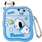 Microsonic Air-Podss 1. Nesil / 2. Nesil Kılıf Figürlü Silikon Crtn-Fgr-Pchco - Mavi - AirPods 1 / 2