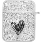 Microsonic Air-Podss 1. Nesil / 2. Nesil Kılıf Glitter Shiny Gümüş - AirPods 1 / 2