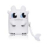 Microsonic AirPods 1. Nesil / 2. Nesil için Kılıf Cartoon Figürlü Silikon Crtn-Fgr-Lght-Fry [AirPods 1/2 ile Uyumlu Kılıf - Süt Beyazı]