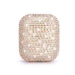 Microsonic AirPods 1. Nesil / 2. Nesil için Kılıf Diamond Swarovski Görünümlü Taşlı Rose Gold [AirPods 1/2 ile Uyumlu Kılıf - Rose Gold]