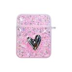 Microsonic AirPods 1. Nesil / 2. Nesil için Kılıf Glitter Shiny Pembe [AirPods 1/2 ile Uyumlu Kılıf - Pembe]