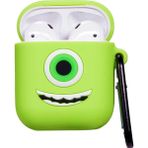 Microsonic Airpods 1. Nesil / 2. Nesil Kılıf Cartoon Figürlü Silikon Mike - Zümrüt Yeşili - AirPods 1 / 2