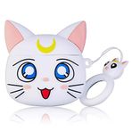 Microsonic AirPods 3. Nesil için Kılıf Cartoon Figürlü Silikon Crtn-Fgr-Slr-Mn-Artms [AirPods 3 ile Uyumlu Kılıf - Mat Beyaz]