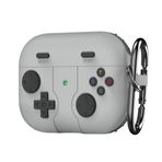Microsonic AirPods 4 Kılıf Cartoon Figürlü Silikon Retro Gameboy Gri [AirPods 4 ile Uyumlu Kılıf - Gri]
