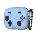 Microsonic AirPods 4 Kılıf Cartoon Figürlü Silikon Retro Gameboy Mavi [AirPods 4 ile Uyumlu Kılıf - Mavi]