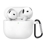 Microsonic Airpods 4.Nesil/ANC Liquid Silicone Lansman Beyaz [AirPods 4 ile Uyumlu Kılıf - Beyaz]