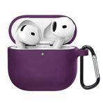 Microsonic Airpods 4.Nesil/ANC Liquid Silicone Lansman Mor [AirPods 4 ile Uyumlu Kılıf - Mor]