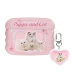 Microsonic AirPods Pro 2.Nesil için Kılıf Figure Series Puppy and Cat Pembe [AirPods Pro 2. Nesil ile Uyumlu Kılıf - Pudra]