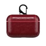 Microsonic AirPods Pro 2.Nesil için Kılıf Litchi Texture Kırmızı [AirPods Pro 2. Nesil ile Uyumlu Kılıf - Kırmızı]